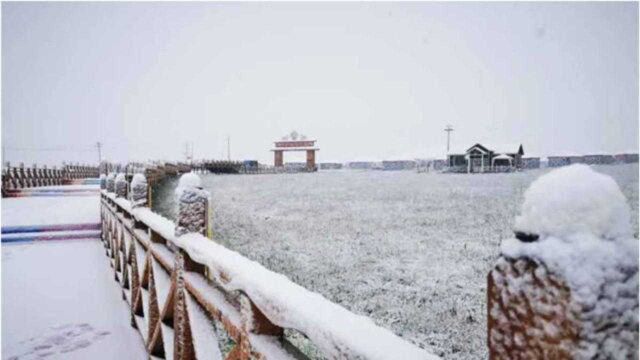 八月飞雪!甘肃4A级旅游景区飘起了雪花 比以往提前了1个多月