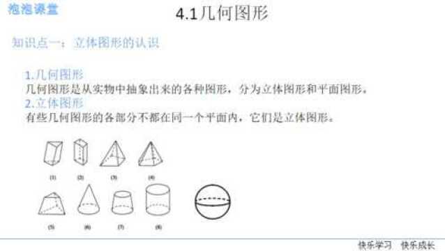 4.1几何图形知识点(七年级上册数学)