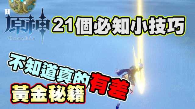 原神攻略:21个小技巧大大的提升你的游戏体验