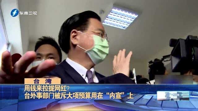 用钱来拉拢网红?台外事部门被斥大项预算用在“内宣”上