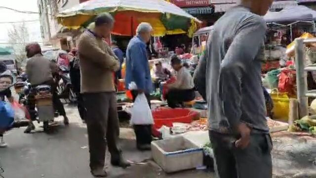 广西灵山县平山镇,街上好多人摆摊卖菜,大家知道都有什么菜卖吗