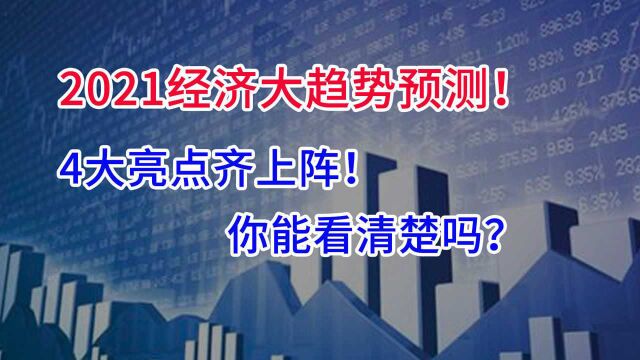 2021年世界经济大趋势预测!4大亮点释放!你看准了吗?