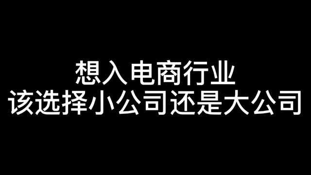 新手入电商该选择多少人数的公司?