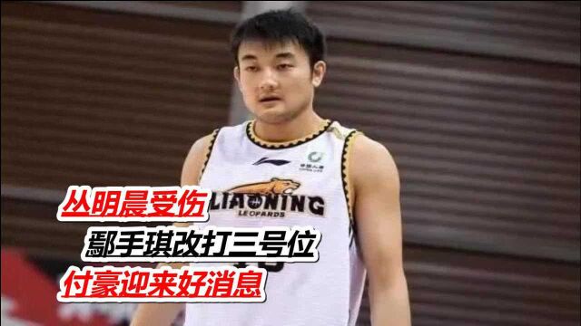 丛明晨受伤,鄢手琪改打三号位,付豪迎来好消息