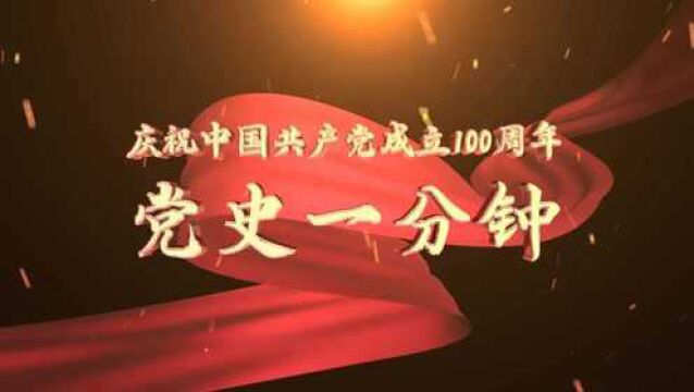 庆祝中国共产党成立100周年——党史一分钟