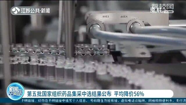 第五批国家组织药品集采中选结果公布 平均降价56%