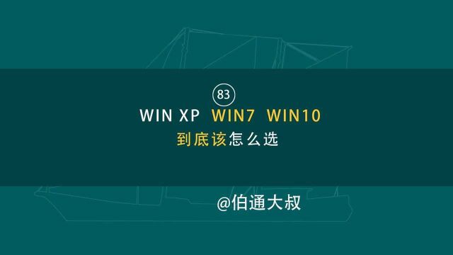 第83期 WIN XP WIN7 WIN10到底该怎么选