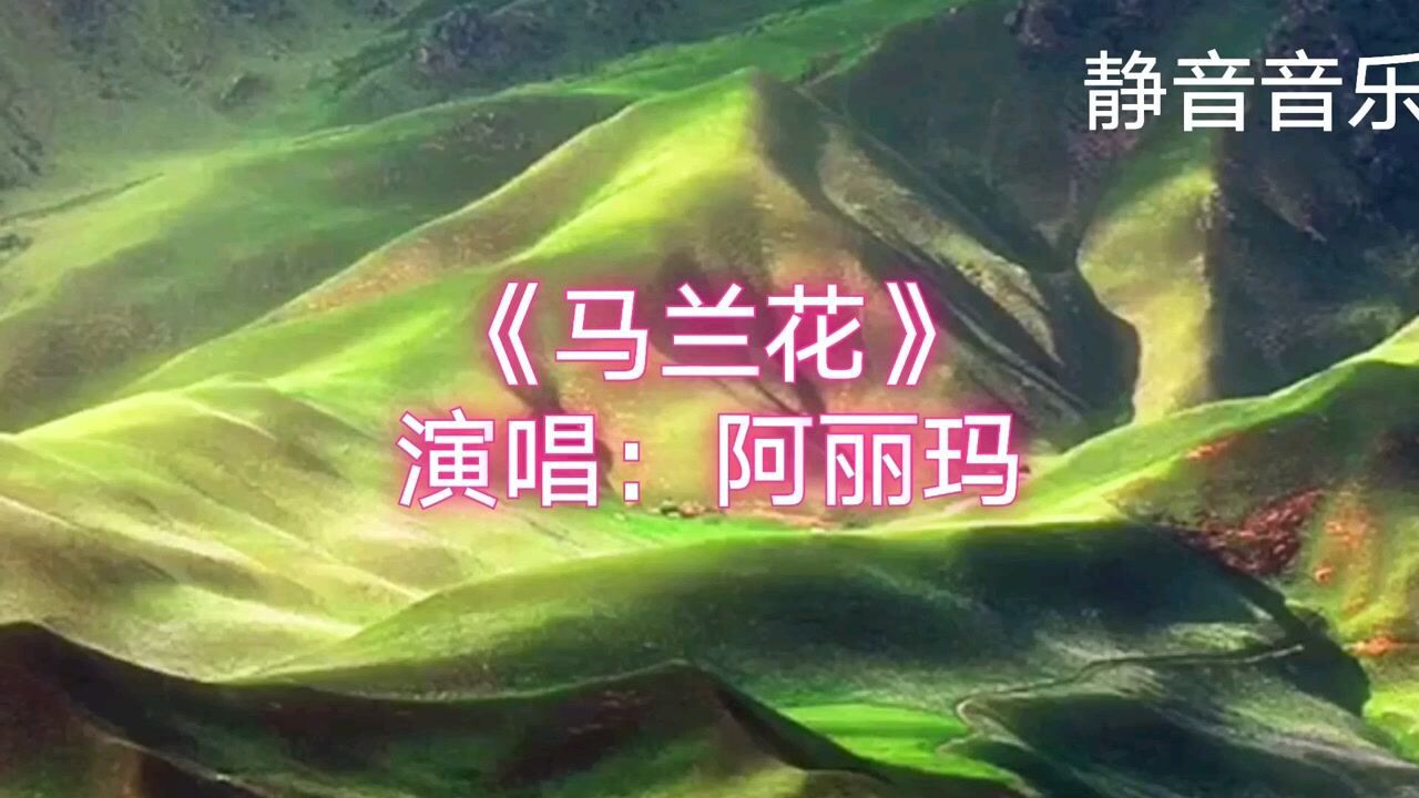 内蒙民歌《马兰花》演唱:阿丽玛_腾讯视频