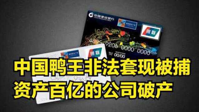 曾经资产百亿,因非法套现800多个鸭农信用卡被捕,如今公司破产