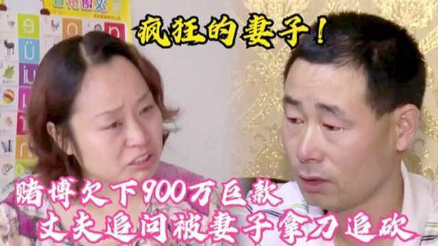 疯狂的妻子:妻子突然欠下900万,丈夫追问后妻子拿菜刀追砍!