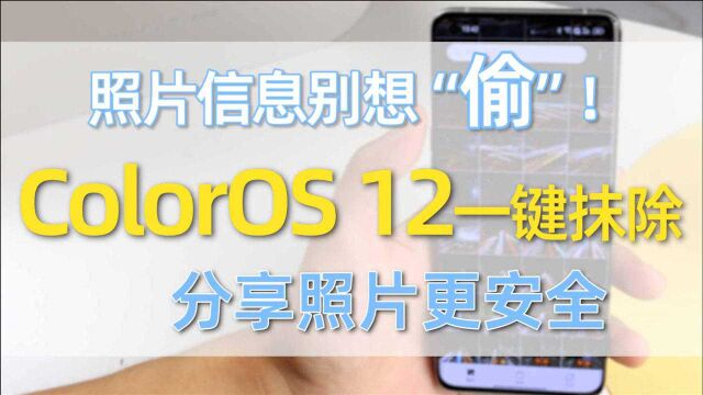 照片信息别想“偷”!ColorOS 12一键抹除,分享照片更安全