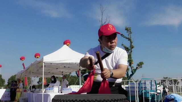 大哥好手法!西北打狮鼓,节奏感超强(表演:牟海龙)