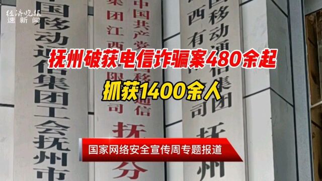 抚州破获电信诈骗案480余起,抓获1400余人