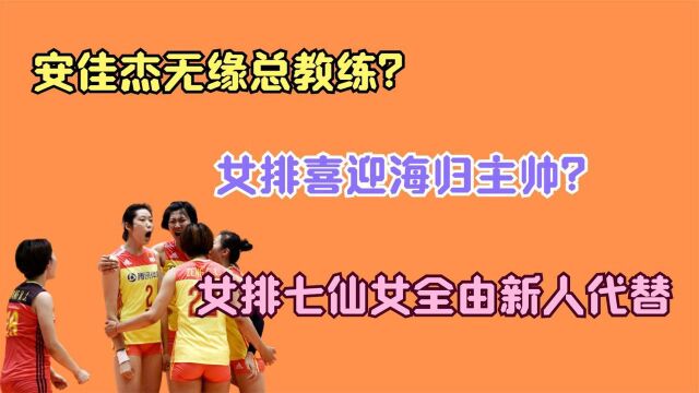 安佳杰无缘总教练?女排喜迎海归主帅?女排七仙女全由新人代替