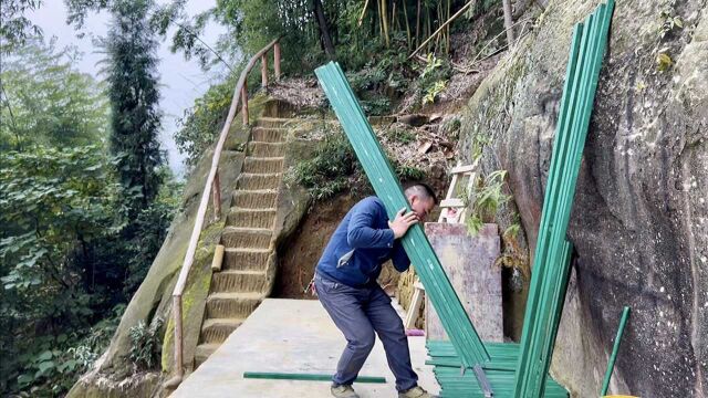 石屋阳台安装栏杆,虎哥图洒脱,这就干出冤枉啦!