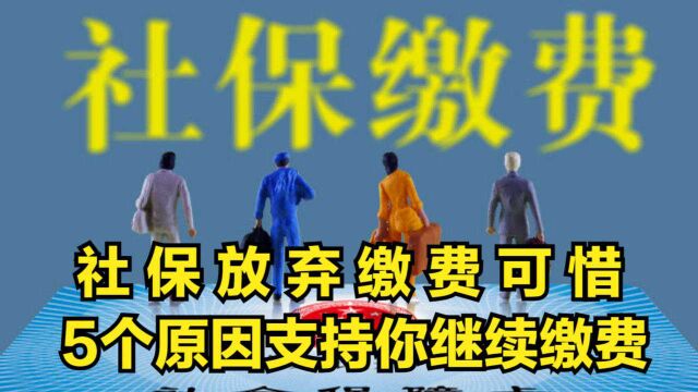 社保缴费每年上涨,放弃缴费可惜!5个方面原因支持你继续缴费