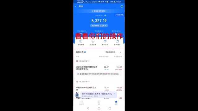 玩基金 看看你们各位的操作收益如何