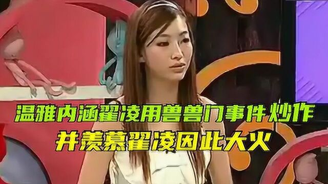 温雅内涵翟凌用某不雅事件炒作,并直言羡慕对方能因此大火