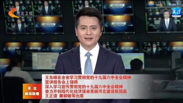 河北省学习贯彻党的十九届六中全会精神宣讲报告会在石家庄召开