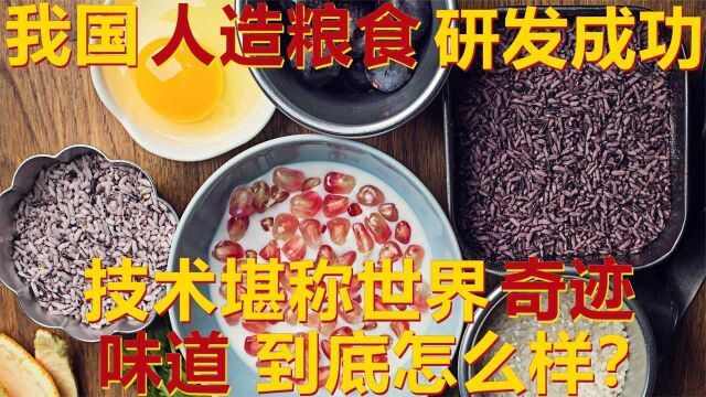 我国“人造粮食”研发成功,技术堪称世界奇迹,味道好吃吗?