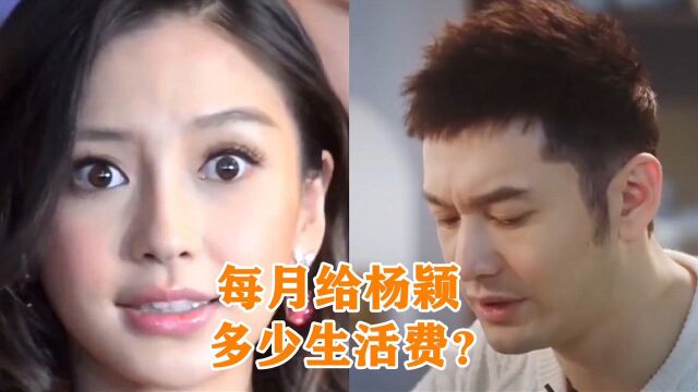 黄晓明被问:离婚后每月给杨颖多少生活费?黄晓明的回答,太阔绰