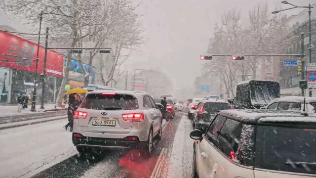 城市街道下雪雪景视频素材 (73)