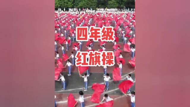 小学部第十四届运动会节目四:四年级彩旗操《中国范》