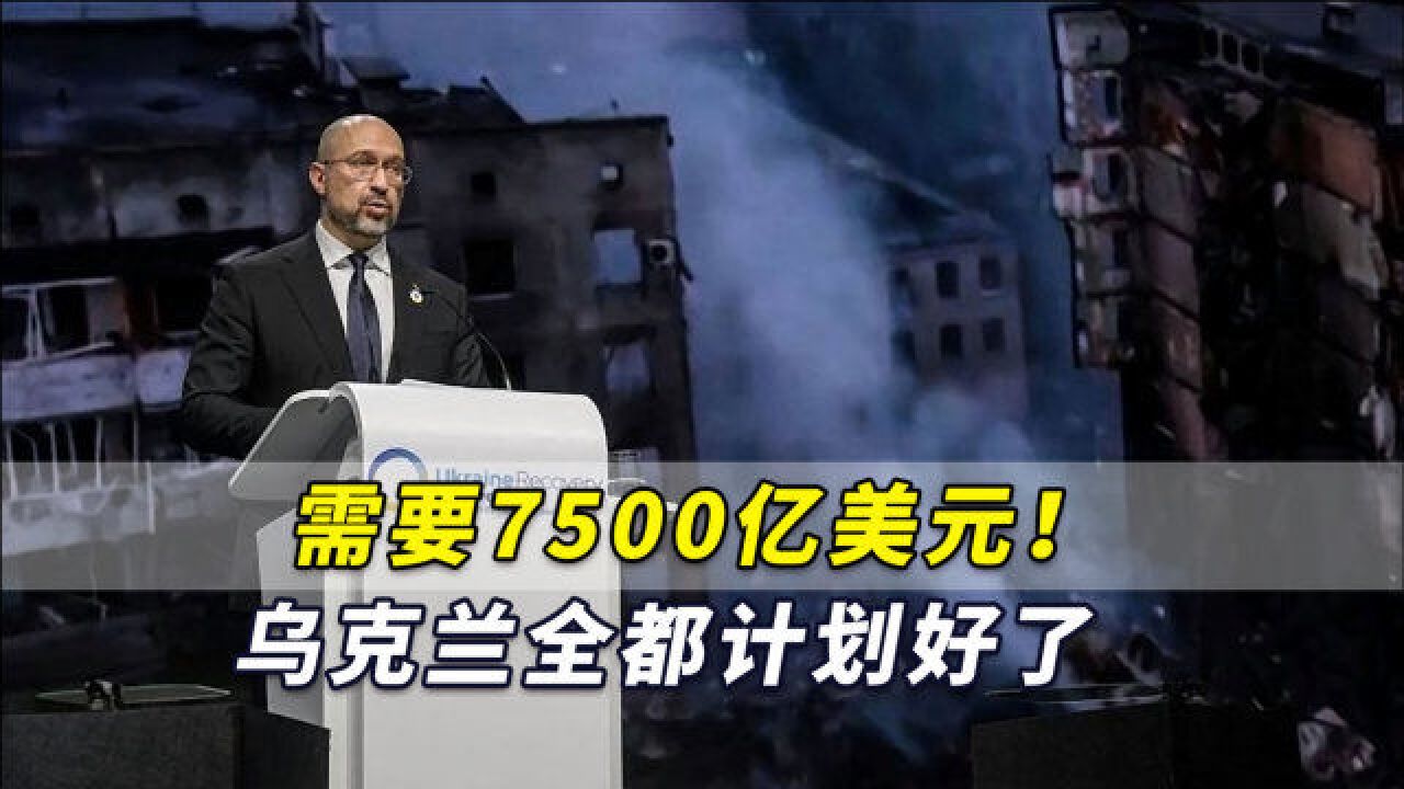 需要7500亿美元!乌克兰全都计划好了,还展示“分包”地图