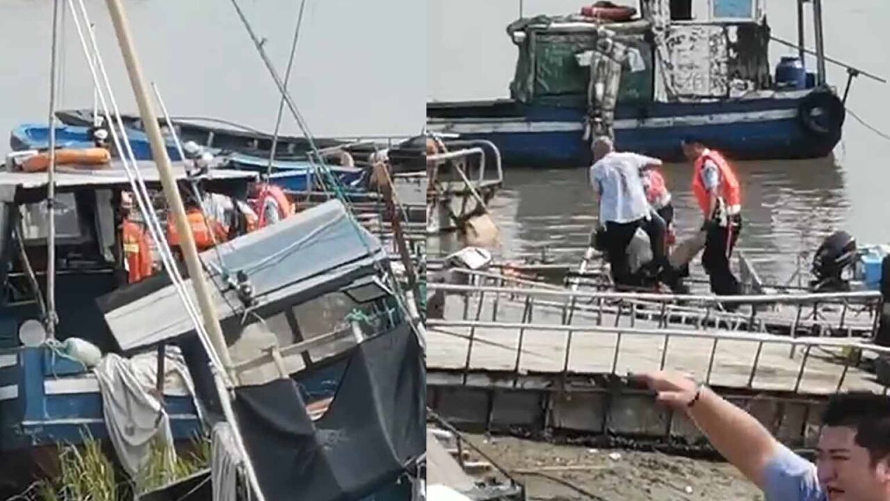 宁波奉化1艘休闲渔船因强对流天气侧翻 16人落水,已救起15人