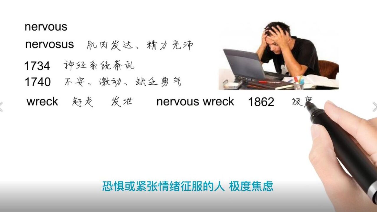 英语思维解密,为什么a nervous wreck指神经质,轻松学英语