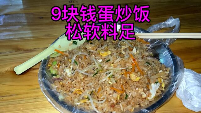 南宁夜市小摊铁板蛋炒饭,一人一锅就是生意,要是我也会就好了!