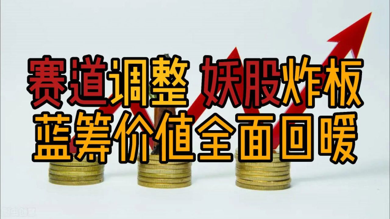 赛道调整,妖股炸板,蓝筹价值全面回暖!