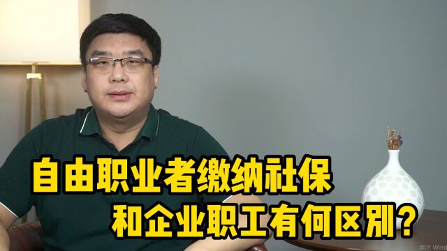 自由职业者缴纳社保和企业职工有何区别?专家解读来了!