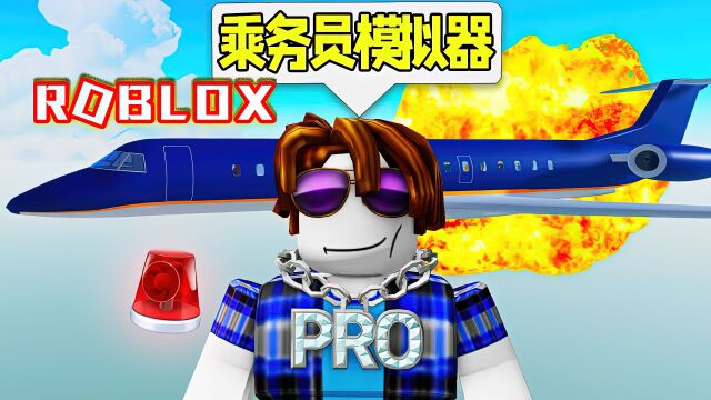 Roblox乘务员模拟器:灰狼变空姐,为飞机上的乘客提供服务!灰狼