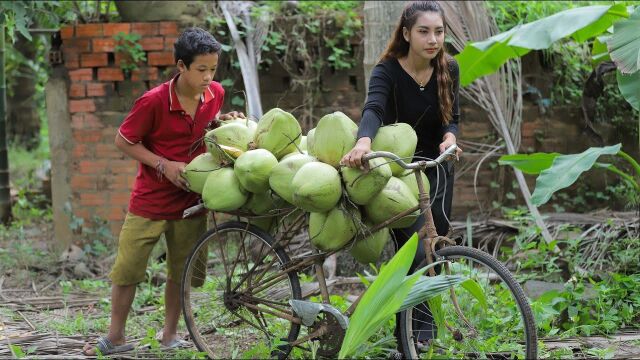 Polin的生活方式:用乡下的新鲜椰子制作果冻椰子,夏日必备的甜品!