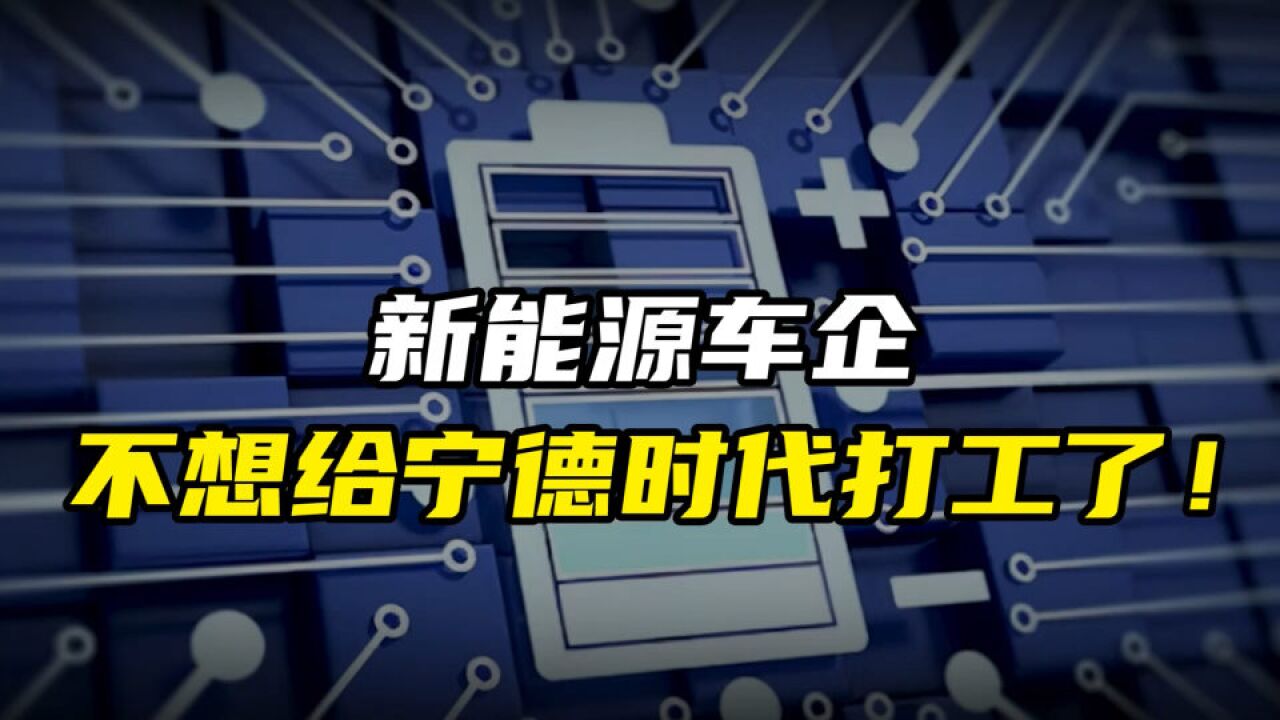 宁德时代被集体“叛变”?动力电池杀出黑马