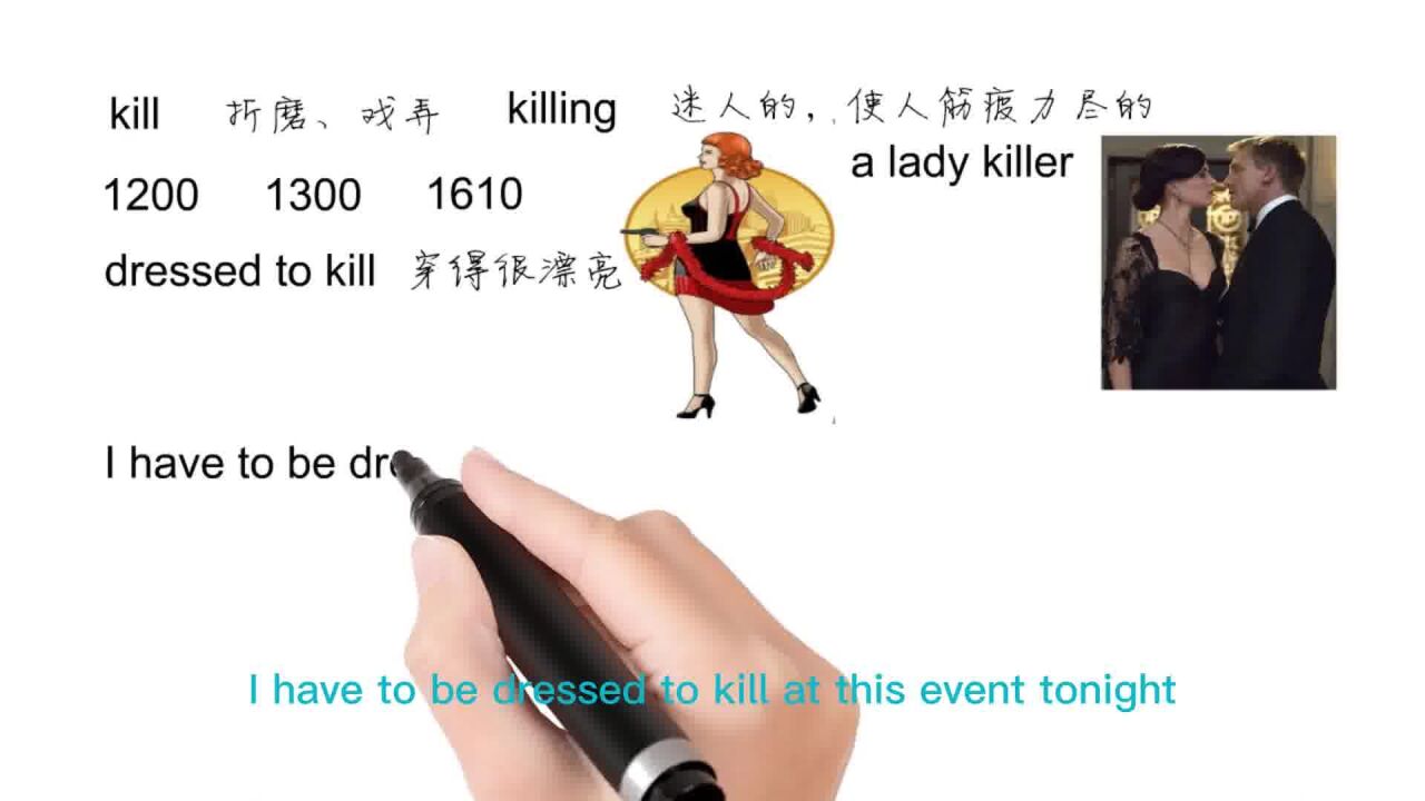 英语思维解密,为什么dressed to kill指穿得很时髦,轻松学英语