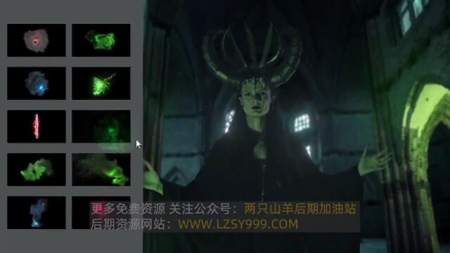  4K视频素材227个黑暗魔法科幻能量冲击碰撞恶龙火焰法术打斗传送门烟雾 Dark Magic Pack