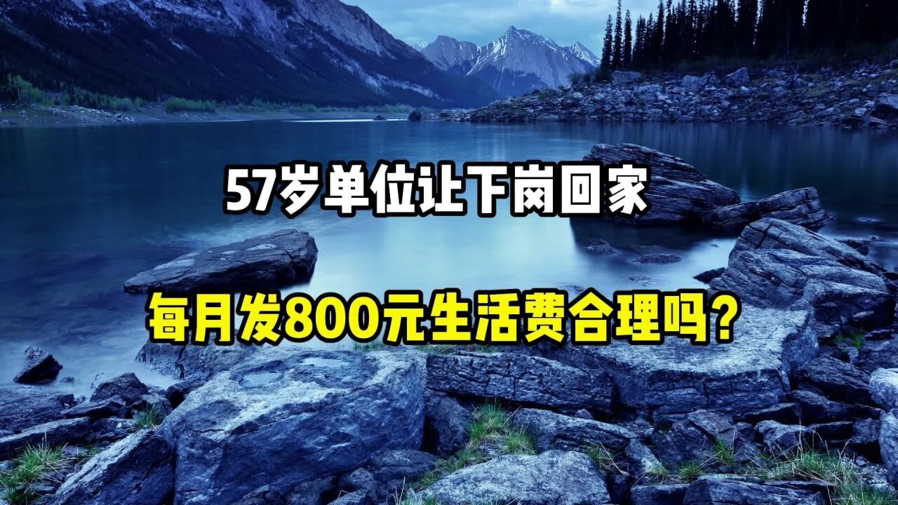 57岁单位让下岗回家休息,每月发800元生活费,合理吗?