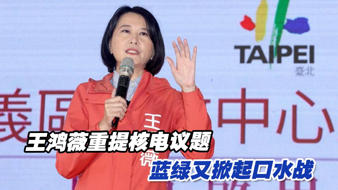 王鸿薇重提核电议题,再度掀起蓝绿口水战