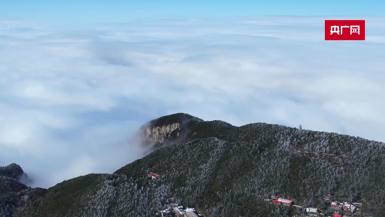 云瀑万顷!航拍江西庐山壮阔瀑布云美景