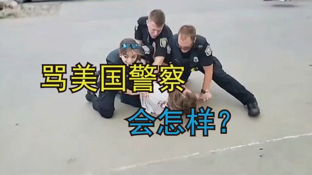 骂美国警察被按在地上,这在美国违法吗