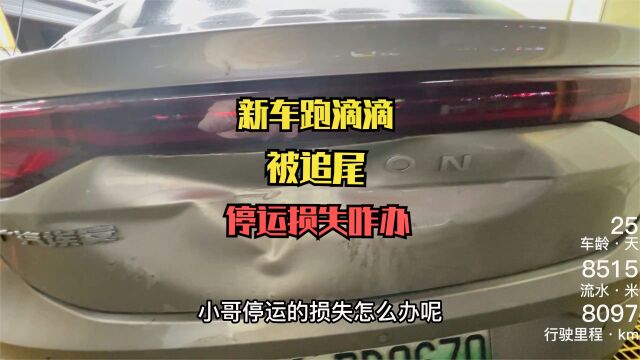 小哥新车跑滴滴被追尾 修理期间的停运损失怎么办