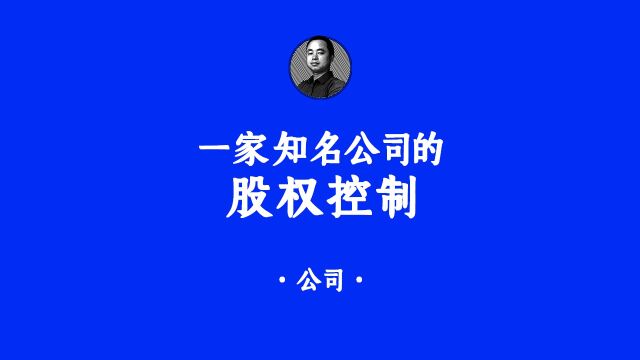 一家知名公司的股权控制!