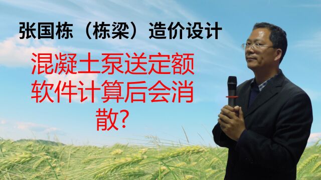 张国栋(栋梁)造价设计:混凝土泵送定额软件计算后会消散