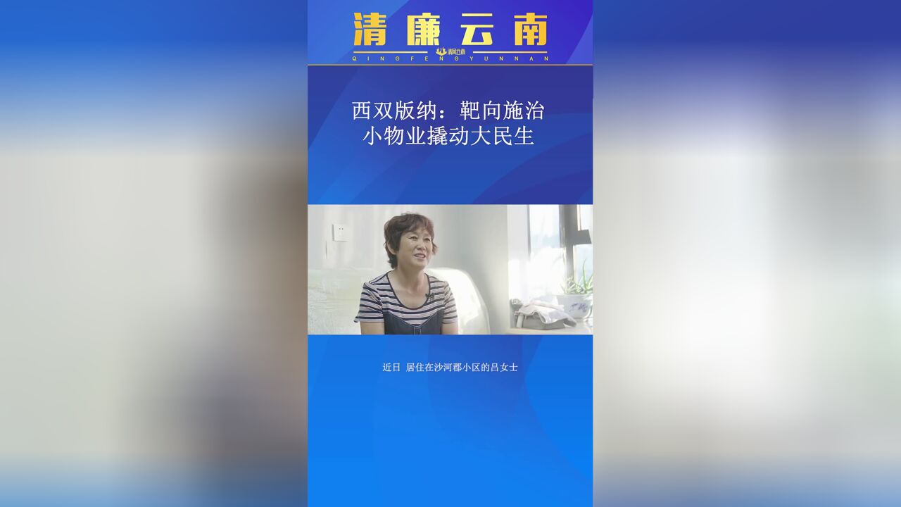 清廉云南西双版纳:靶向施治,小物业撬动大民生