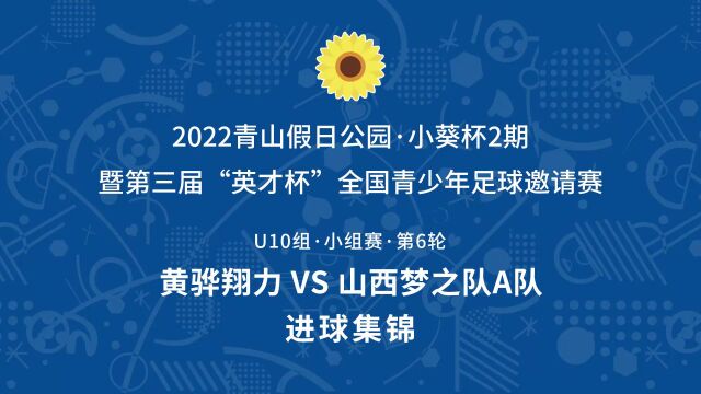 2022小葵杯2期U10组 黄骅翔力VS山西梦之队A队 进球集锦