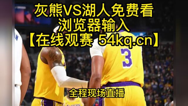 2023NBA常规赛高清直播:灰熊VS湖人直播(官方)在线高清全程免费观看jrs联赛 附全场录像回放