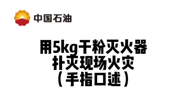 (3)杭州分公司用5Kg干粉灭火器扑灭火灾现场