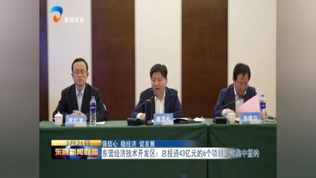 东营经济技术开发区:总投资43亿元的6个项目上海集中签约